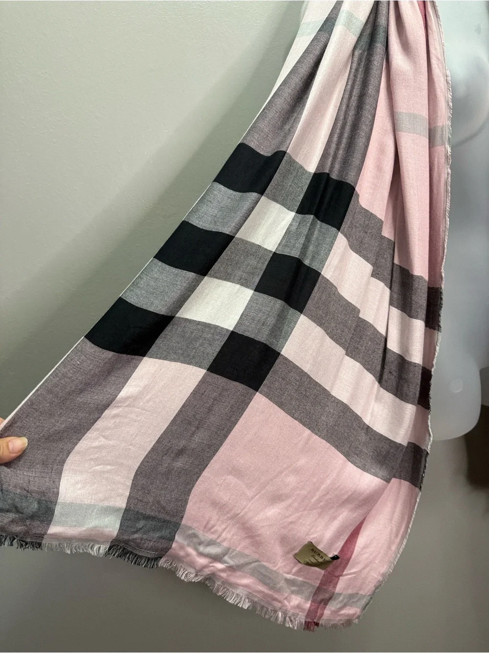 Burberry Cashmere Wide Check Scarf